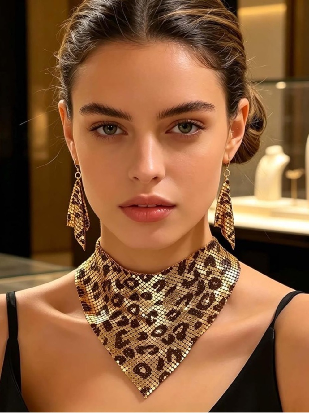NWT No Label 3pc Animal Print Jewelry Set - Picture 4 of 7